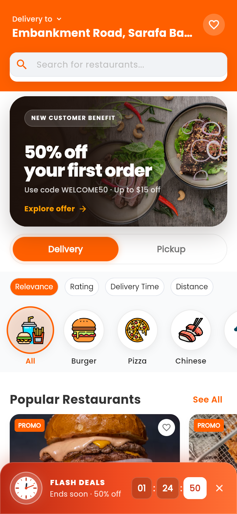 Food storefront screen