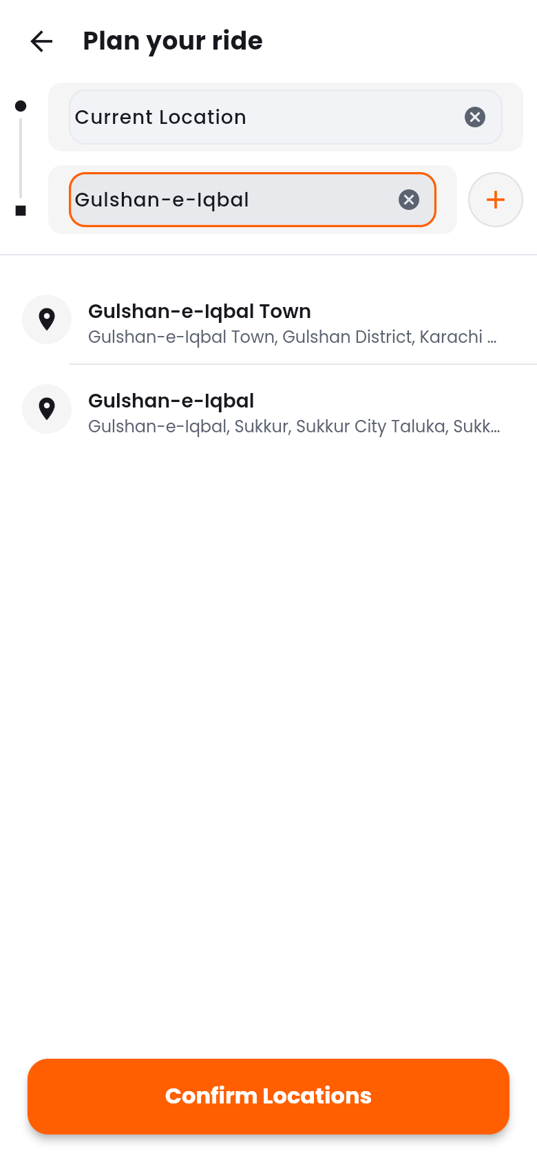 Ride planner with geocoding suggestions